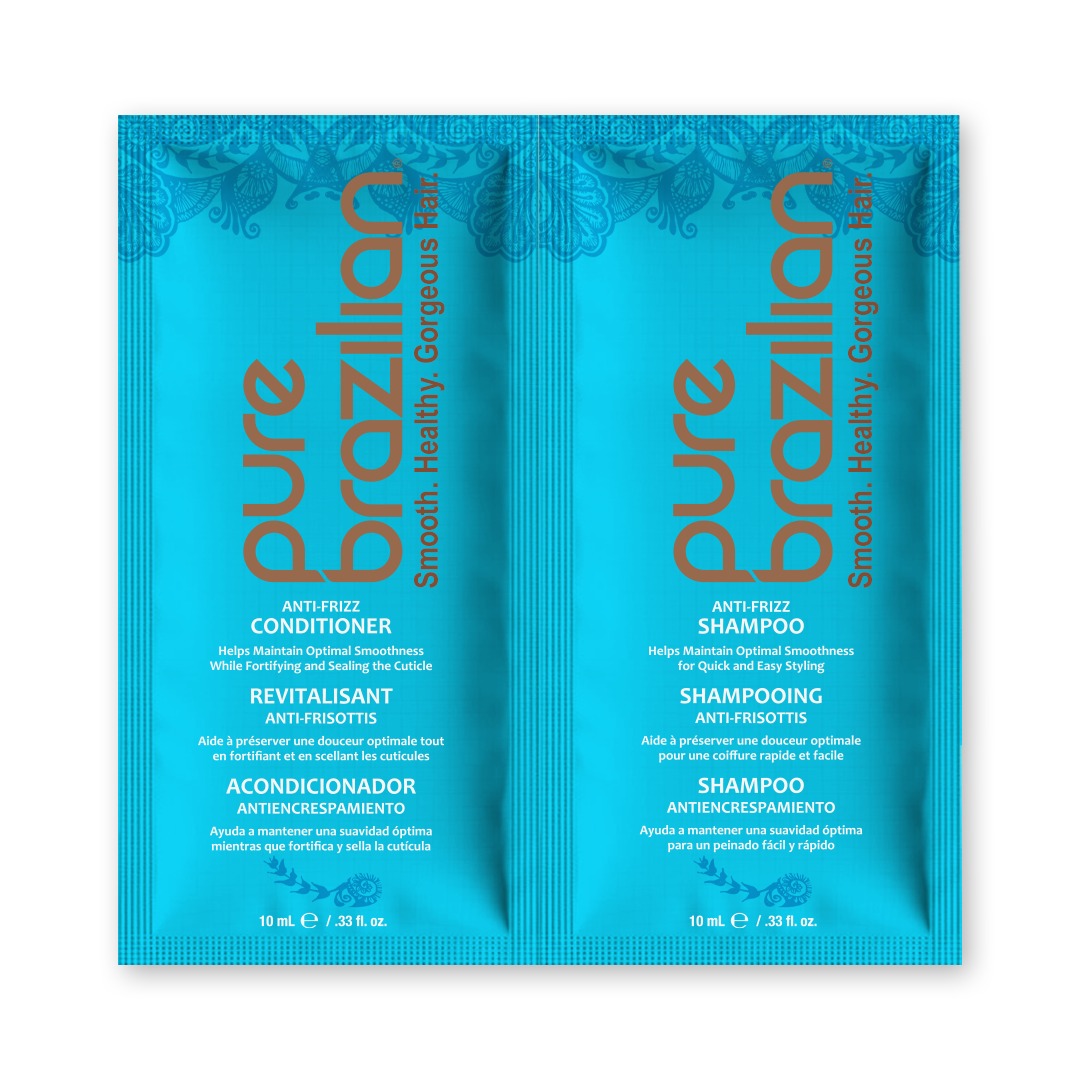 Pure Brazilian Anti Frizz Shampoo and Conditioner Duo Sample